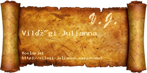 Világi Julianna névjegykártya